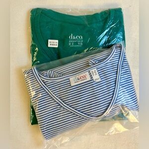 QVC Denim & Co Bundle of 2 Cotton Knit Summer Women’s Tee and Tank 1X
